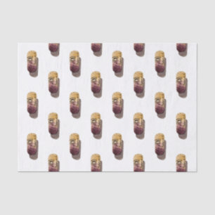 Papel seda con acuarela de corcho de vino