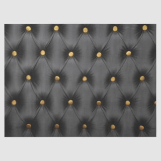 Papel seda con con capitone del negro oscuro