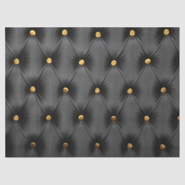 Papel seda con con capitone del negro oscuro (Anverso)