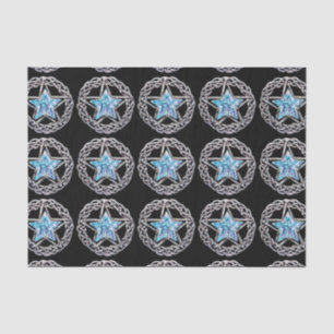 Papel seda cristalino de la estrella del Pentagram