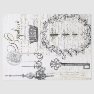 Papel seda de Decoupage de la escritura de la