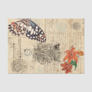 Papel seda de Decoupage de la mariposa de Bono