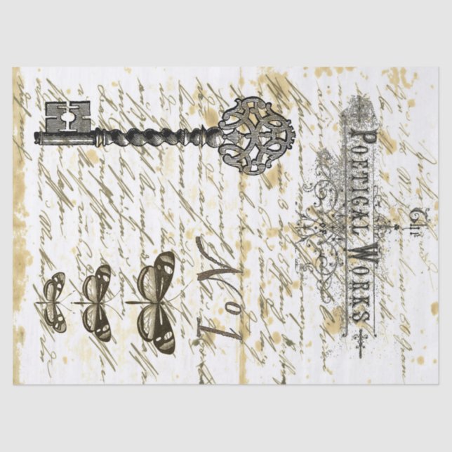 Papel seda de Decoupage del collage de Digitaces (Anverso)