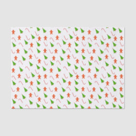 Papel seda de encargo con tema alegre del navidad