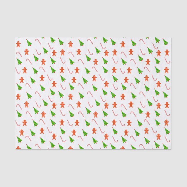 Papel seda de encargo con tema alegre del navidad (Anverso)