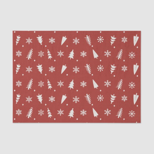 Papel seda de encargo del modelo del árbol de (Anverso)