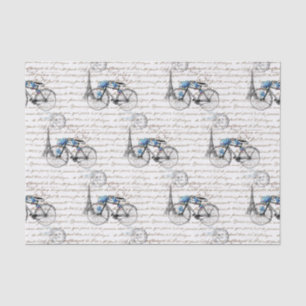 Papel seda de Forgetmenot de la bicicleta de París