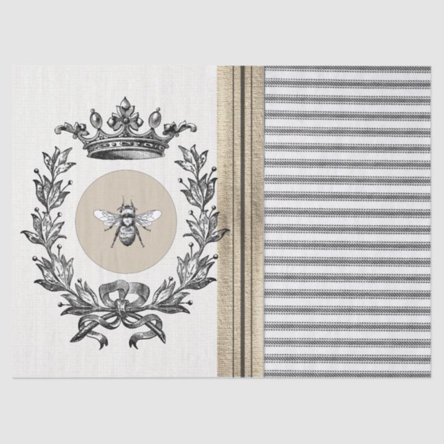 Papel seda de la abeja de la arpillera que hace (Anverso)