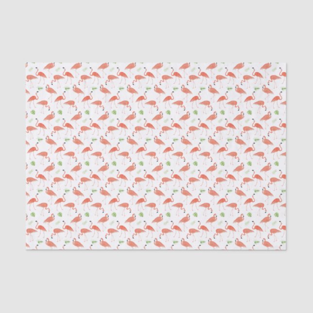 Papel seda de la acuarela del modelo del flamenco (Anverso)