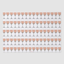 Papel seda de la copa de vino de Rosé