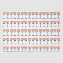 Papel seda de la copa de vino de Rosé