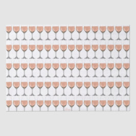 Papel seda de la copa de vino de Rosé