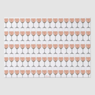 Papel seda de la copa de vino de Rosé