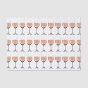 papel seda de la copa de vino del rosé