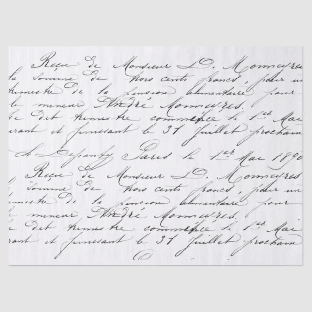 Papel seda de la escritura (Anverso)