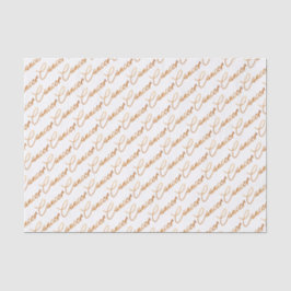 Papel seda de la escritura del oro del "cáncer"