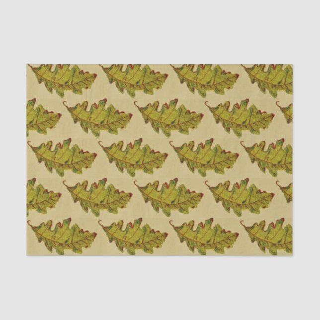 Papel seda de la hoja del roble (Anverso)