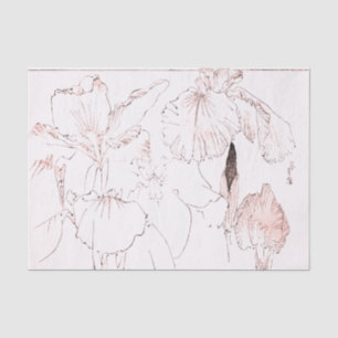 Papel seda de la IMPRESIÓN del IRIS JAPONÉS