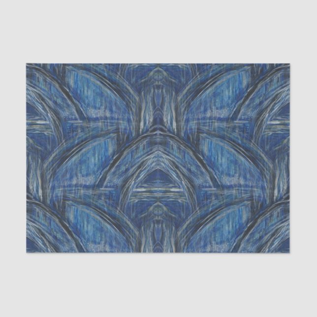 Papel seda de la manera del agua azul de la (Anverso)