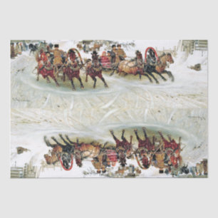 Papel seda de la raza de la nieve del trineo del