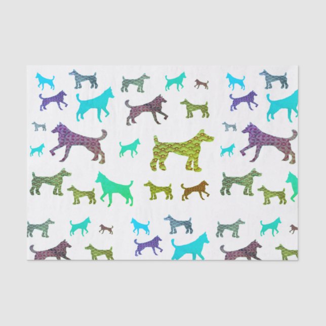 Papel seda de la silueta del perro (Anverso)