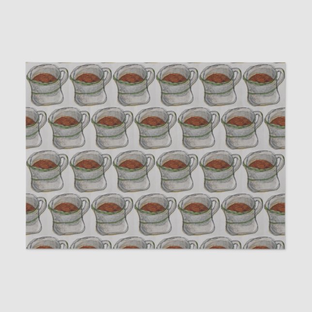 Papel seda de la taza del comensal (Anverso)