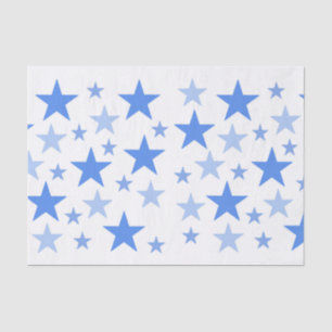 Papel seda de las estrellas azules