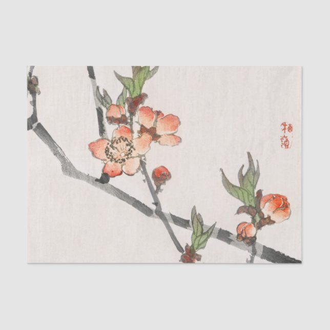 Papel seda de las FLORES DE CEREZO (Anverso)