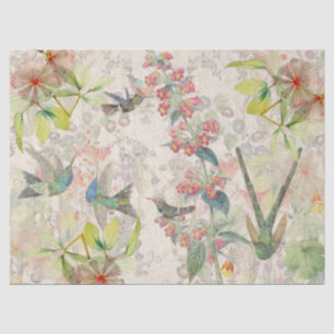 Papel seda de los animales de las flores de los