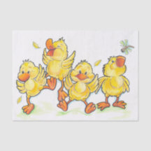 Papel seda de los bebés del pato