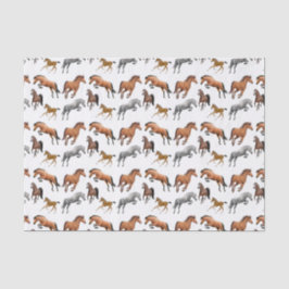 Papel seda de los caballos del puente del cazador