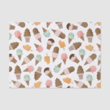 Papel seda de los conos de helado