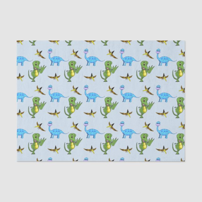 Papel seda de los dinosaurios (Anverso)