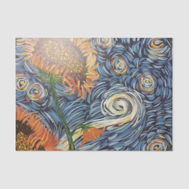 Papel seda de los girasoles del baile (Anverso)