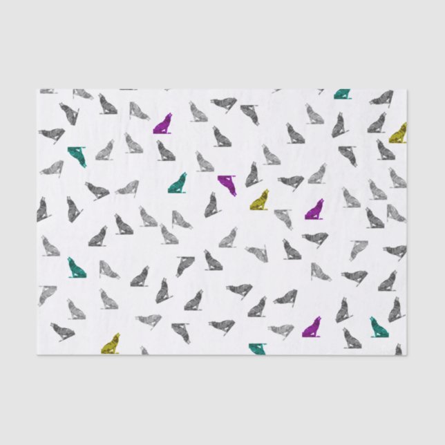 Papel seda de los lobos del grito (Anverso)