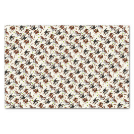 Papel seda de los perros del grito Basset Hound