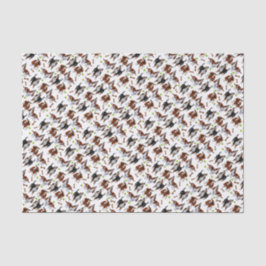Papel seda de los perros del grito Basset Hound