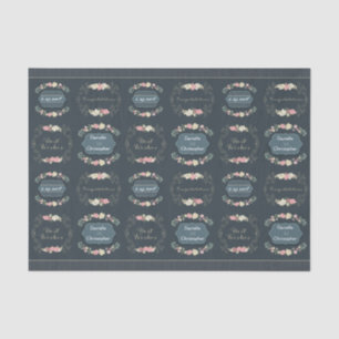 Papel seda de los rosas de la boda