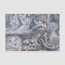 Papel seda de lujo azul del papel de regalo del
