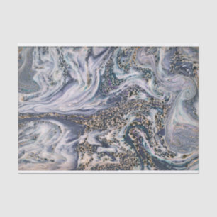 Papel seda de lujo azul del papel de regalo del