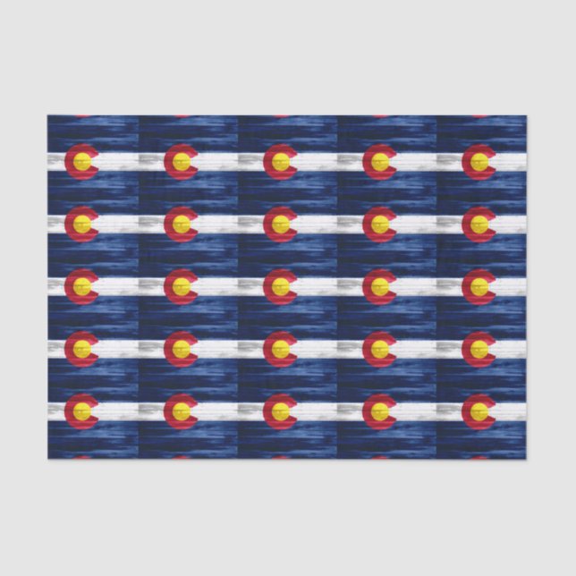 Papel seda de madera de la bandera de Colorado (Anverso)