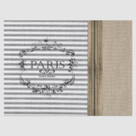 Papel seda de París de la arpillera que hace