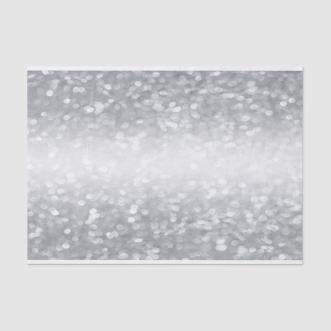 Papel seda de plata del purpurina (Anverso)