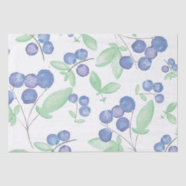 Papel seda del arándano de la acuarela