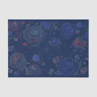 Papel seda del azul del zafiro de los rosas del