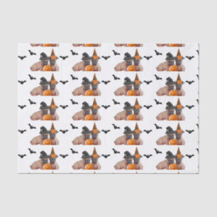 Papel seda del bulldog francés de Halloween