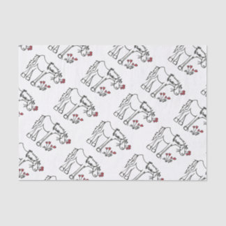 Papel seda del caballo de la tarjeta del día de