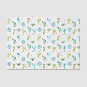 papel seda del cactus de la acuarela