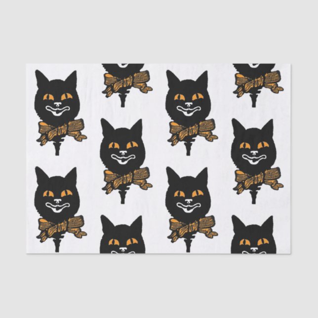 Papel seda del CAT NEGRO del ARTE NOUVEAU (Anverso)