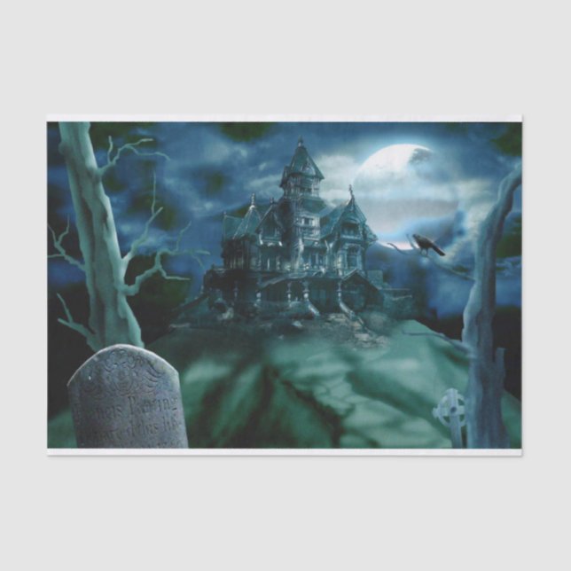 Papel seda del cementerio de la casa encantada (Anverso)